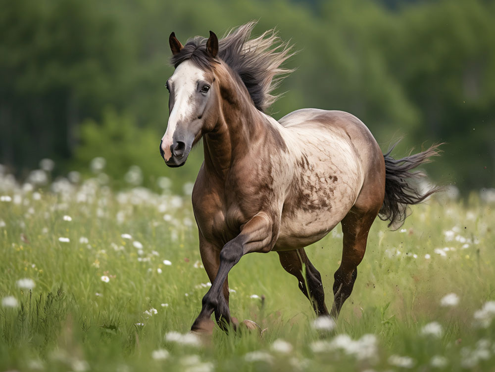 Le gîte est en pleine campagne au milieu des haras et des champs où s'épanouissent les chevaux